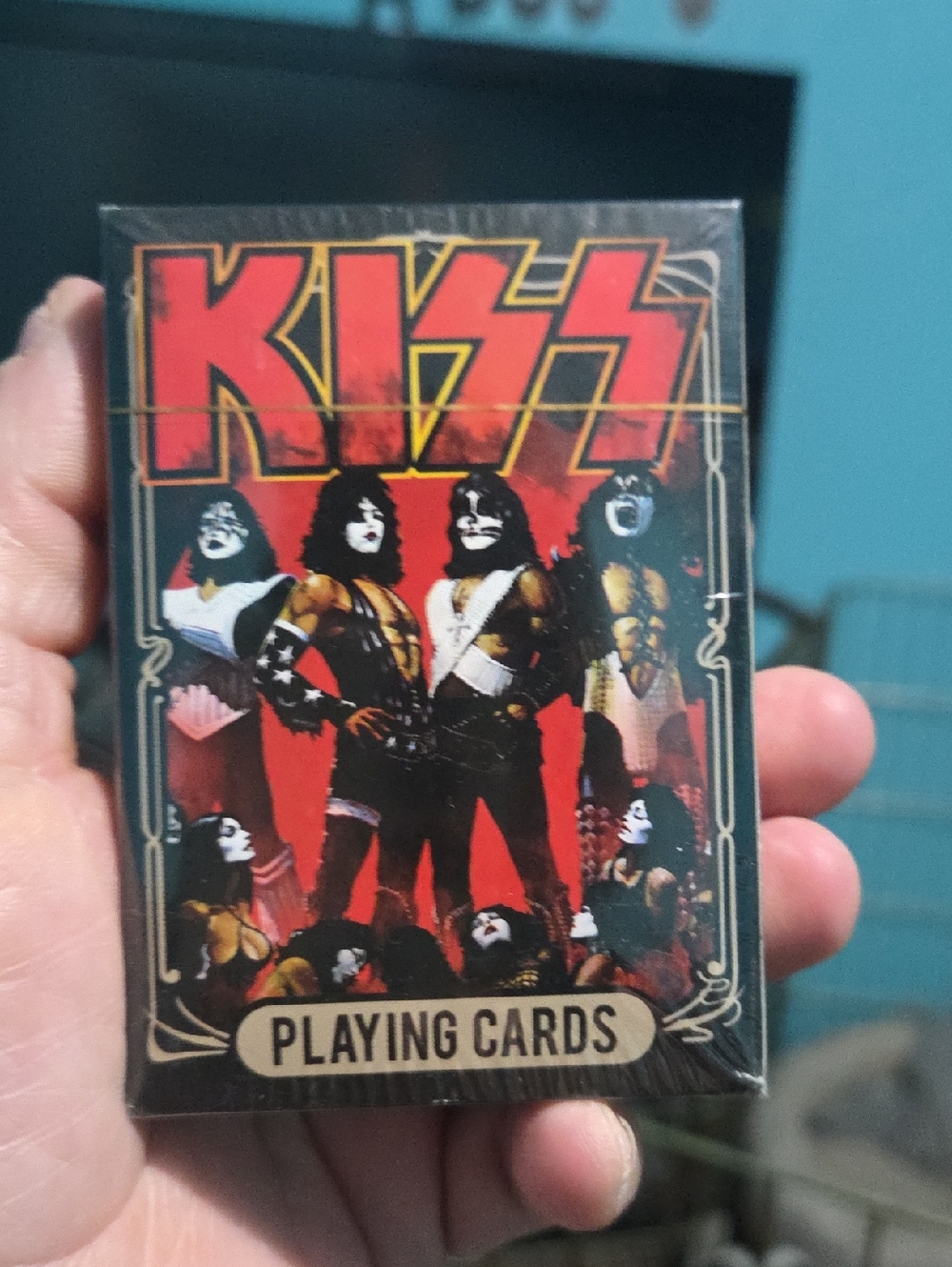 Kiss Playing Cards — Red, Black & Gold Band Deck